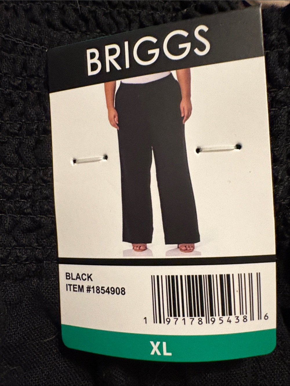 Briggs New York Black Wide-Leg Women’s Pants
